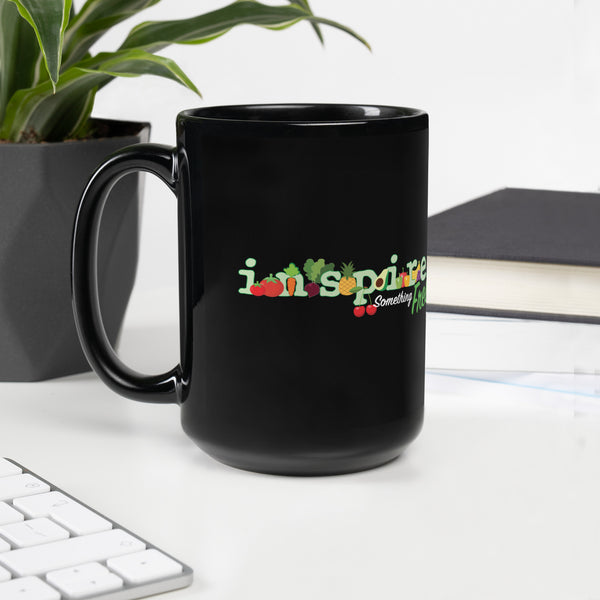 inspire Something Fresh Black Glossy Mug