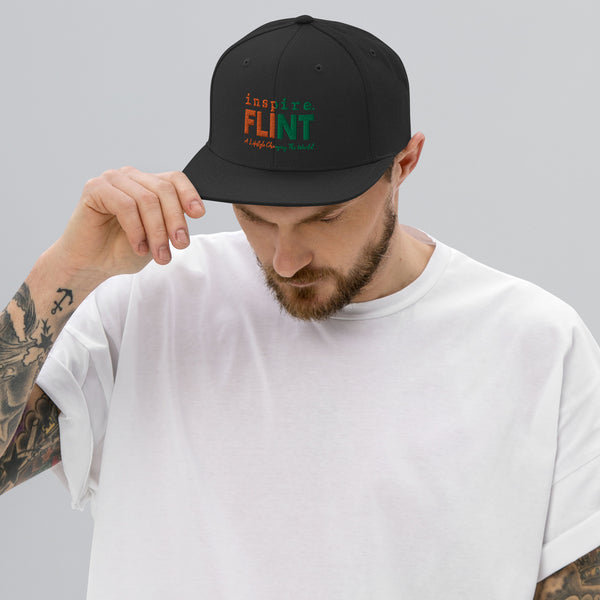 inspire Flint Orange and Green Snapback Hat