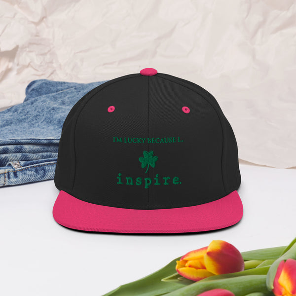 I'm Lucky Because I inspire Snapback Hat