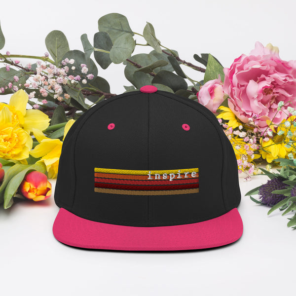 inspire Retro Stripes Snapback Hat