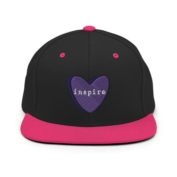 inspire Purple Heart Snapback Hat