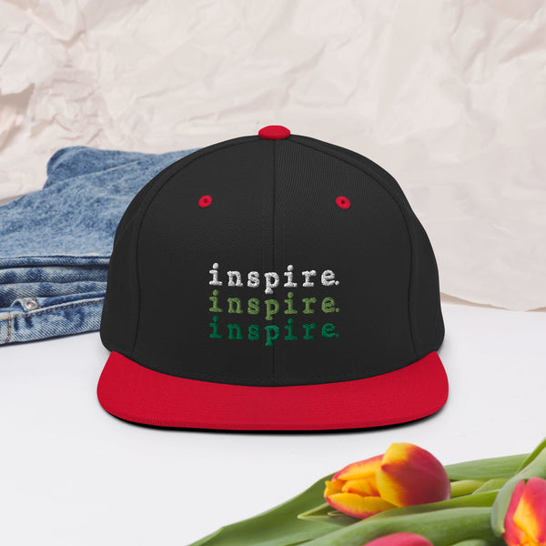inspire Tri Green Snapback Hat