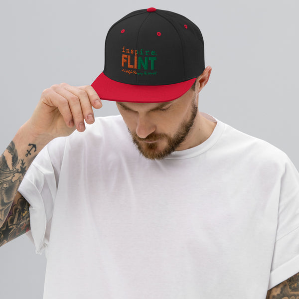 inspire Flint Orange and Green Snapback Hat