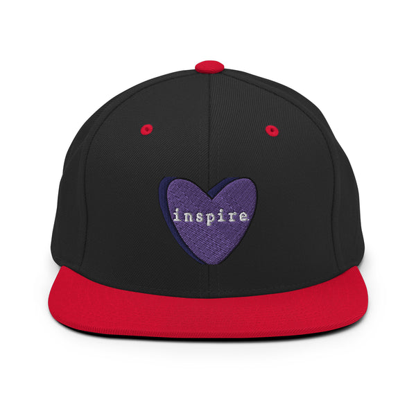 inspire Purple Heart Snapback Hat