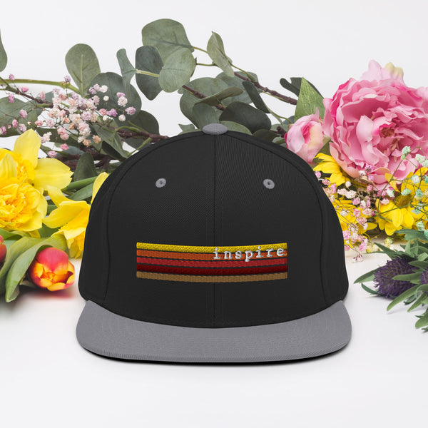 inspire Retro Stripes Snapback Hat