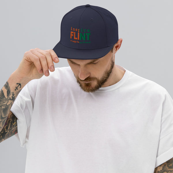 inspire Flint Orange and Green Snapback Hat