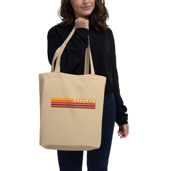 inspire Retro Stripes Eco Tote Bag