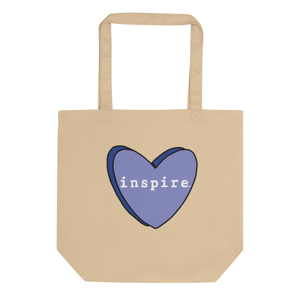 inspire Blue Heart Eco Tote Bag