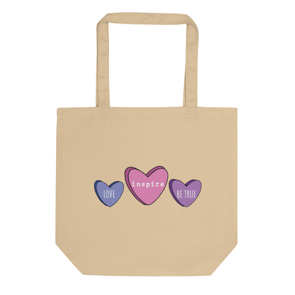 inspire Three Hearts Eco Tote Bag