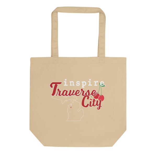 inspire Traverse City Cherry Eco Tote Bag