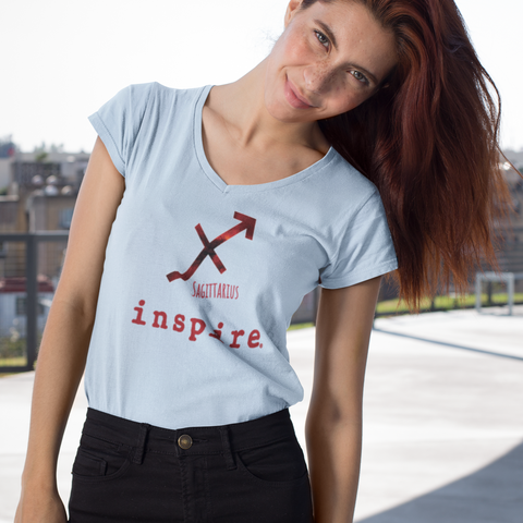 inspire Sagittarius Zodiac  Women’s recycled v-neck t-shirt