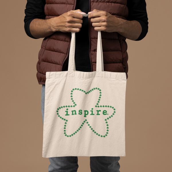 inspire Shamrock Outline Eco Tote Bag