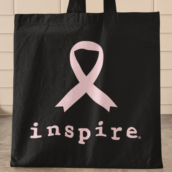 inspire Breast Cancer Ribbon Eco Tote Bag