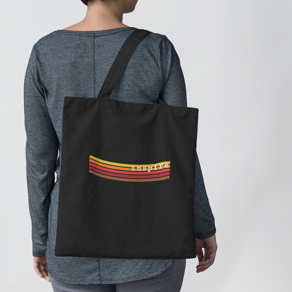 inspire Retro Stripes Eco Tote Bag
