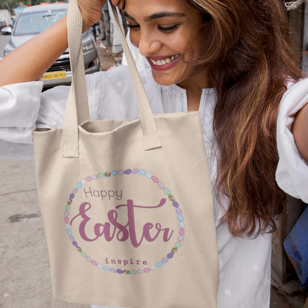 inspire Happy Easter Eco Tote Bag