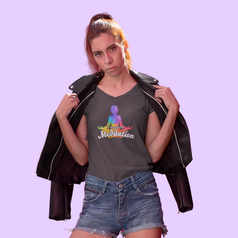 inspire Meditation Women’s recycled v-neck t-shirt