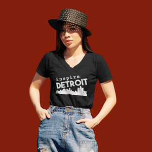 inspire Detroit Women’s recycled v-neck t-shirt
