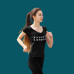 inspire ASL Women’s recycled v-neck t-shirt