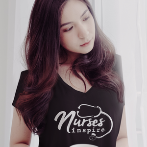 inspire Nurses Women’s recycled v-neck t-shirt