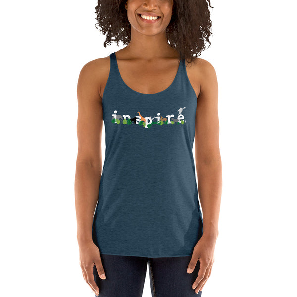 inspire Wildlife Theme Women's Racerback Tank