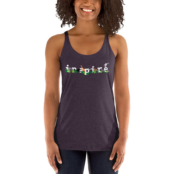 inspire Wildlife Theme Women's Racerback Tank