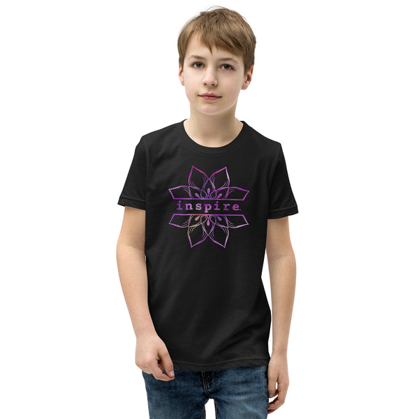 inspire Lotus Flower Youth Short Sleeve T-Shirt