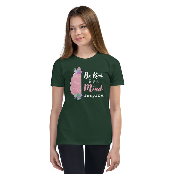 inspire Be Kind To Your Mind Youth Short Sleeve T-Shirt