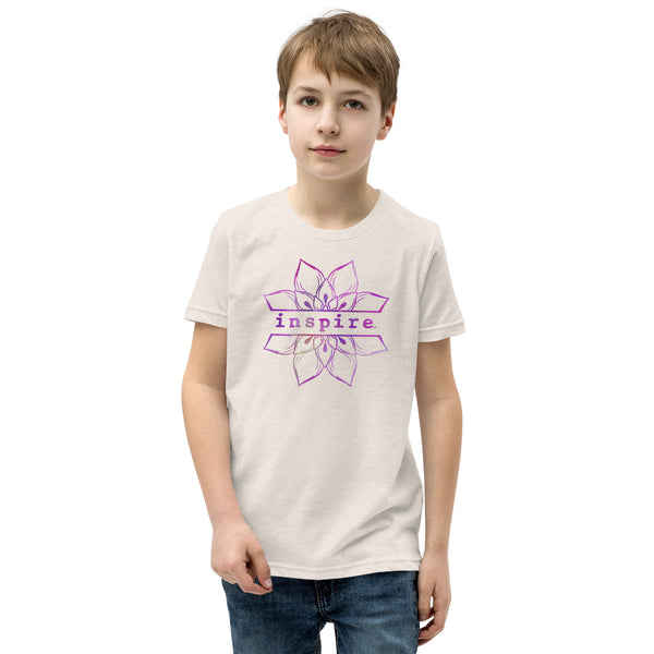 inspire Lotus Flower Youth Short Sleeve T-Shirt