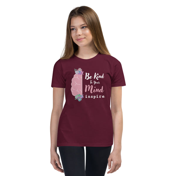 inspire Be Kind To Your Mind Youth Short Sleeve T-Shirt