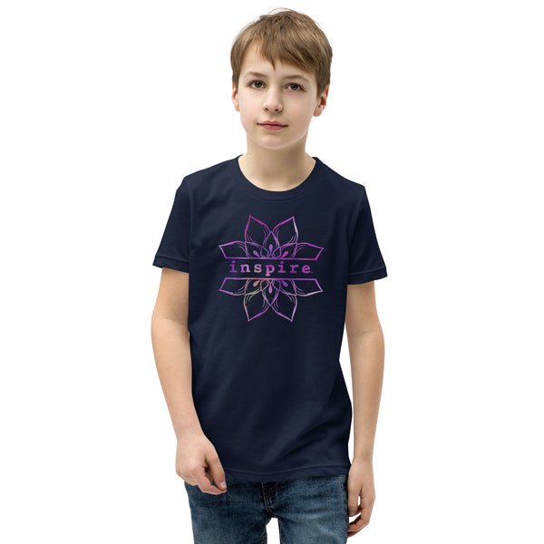 inspire Lotus Flower Youth Short Sleeve T-Shirt