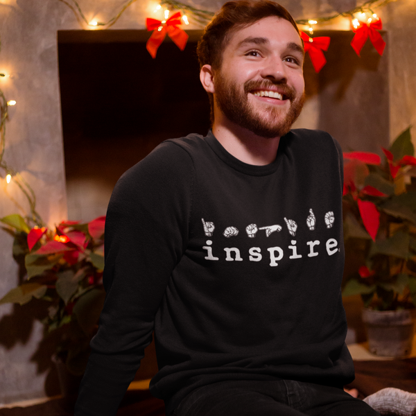 inspire ASL Sign Language Unisex Crewneck