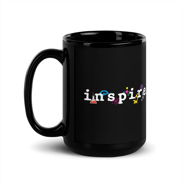 inspire STEM Black Glossy Mug