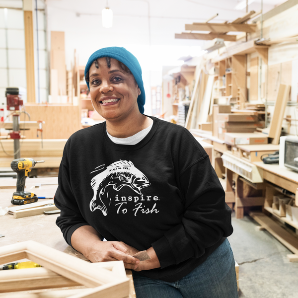 inspire Born To Fish Unisex Crewneck