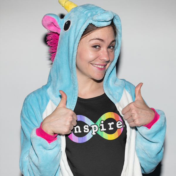 inspire Neurodiversity Awareness Rainbow Infinity Women's Short Sleeve T-shirt