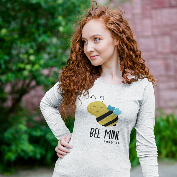 inspire Heart Bee Mine Unisex Long Sleeve Shirt