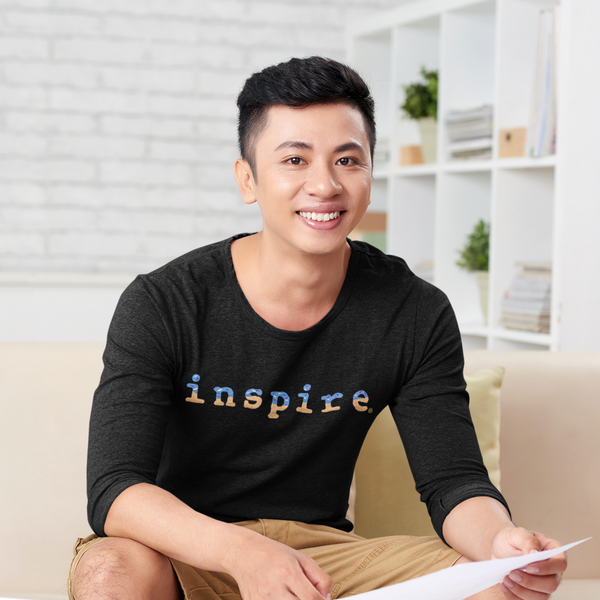 inspire Blue Doughnut Unisex Long Sleeve Shirt