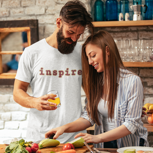 inspire Tan and Black Short-Sleeve Unisex T-Shirt