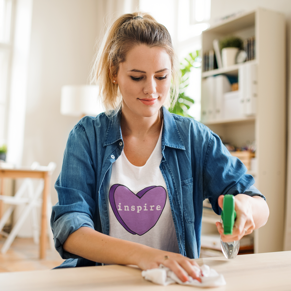 inspire Purple Candy Heart Short-Sleeve Unisex T-Shirt