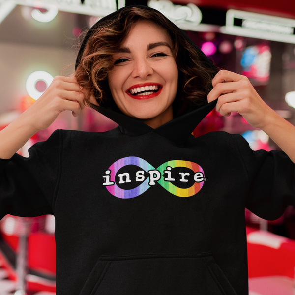 inspire Neurodiversity Awareness Rainbow Infinity Unisex Hoodie