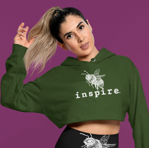 inspire Bee Crop Hoodie