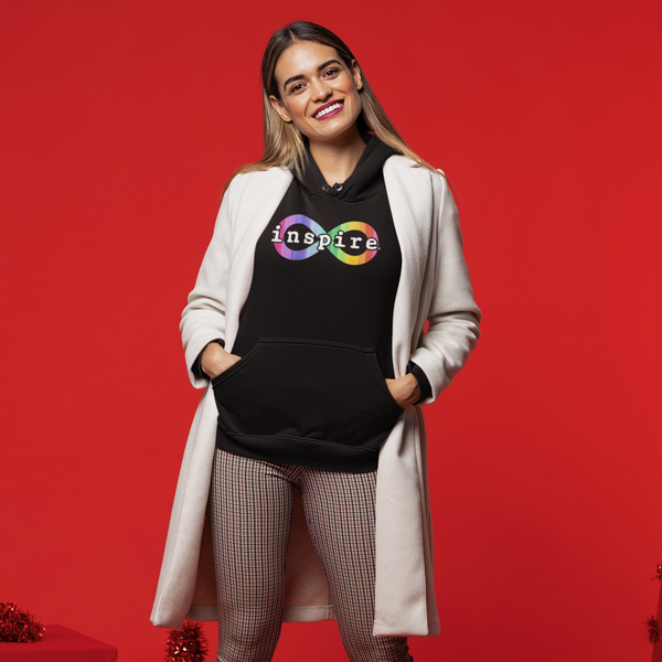 inspire Neurodiversity Awareness Rainbow Infinity Unisex Hoodie