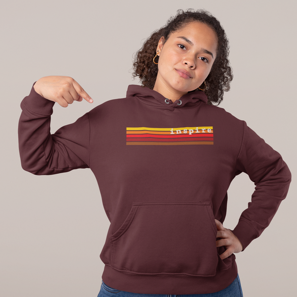 inspire Retro Stripes Unisex Hoodie