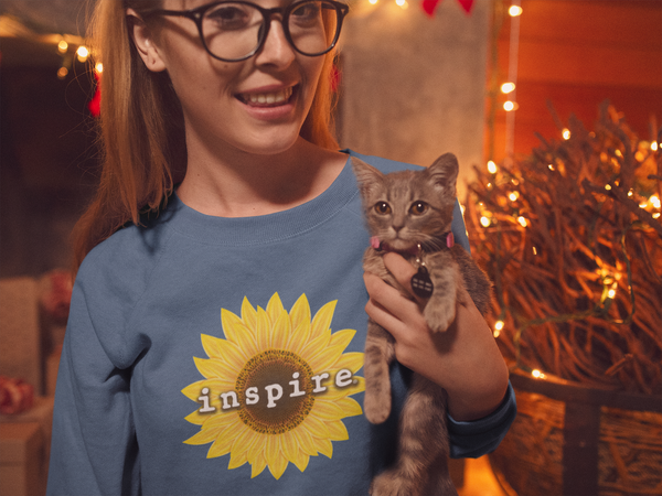 inspire Sunflower Unisex Crewneck