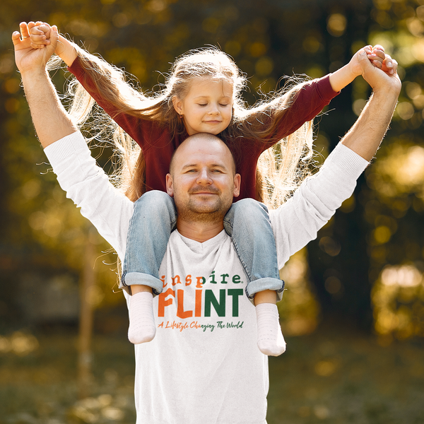 inspire Flint Green and Orange Men’s Long Sleeve Shirt
