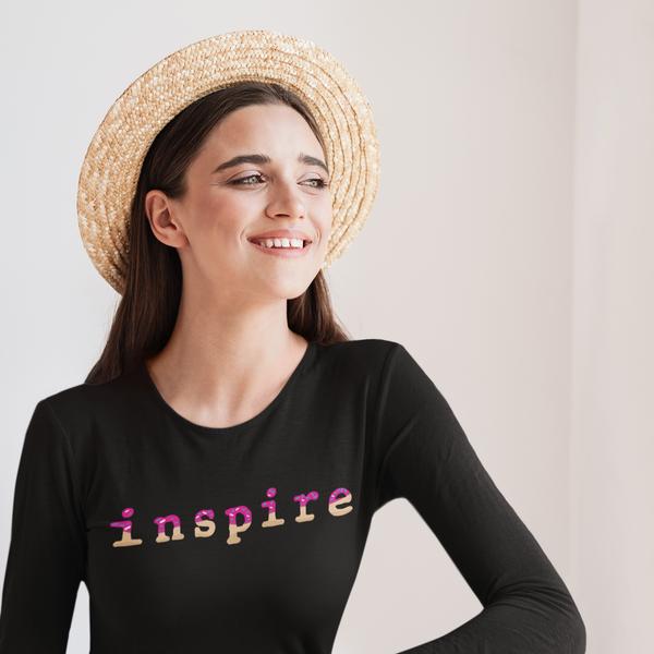 inspire Pink Doughnut Unisex Long Sleeve Shirt