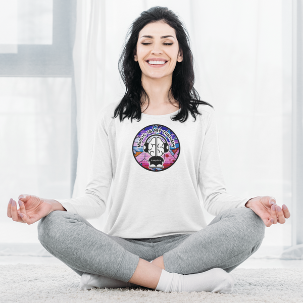 inspire Music Is My Therapy  Colored Unisex Long Sleeve Shirt