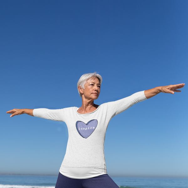 inspire Blue Candy Heart Unisex Long Sleeve Shirt