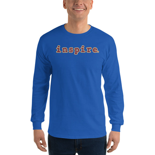 inspire Tan and Black Unisex Long Sleeve Shirt