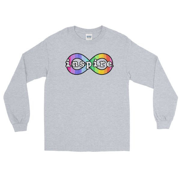 inspire Neurodiversity Awareness Rainbow Infinity Unisex Long Sleeve Shirt