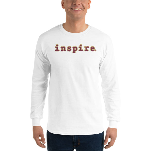 inspire Tan and Black Unisex Long Sleeve Shirt